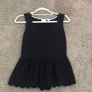 Black peplum top